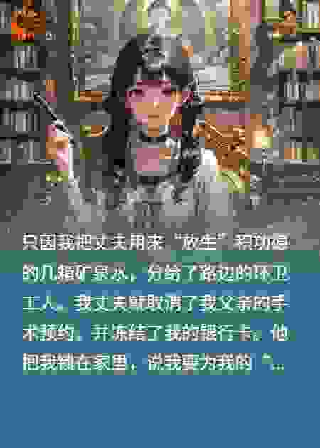我把丈夫用来“放生”积功德矿泉水，给了环卫工人