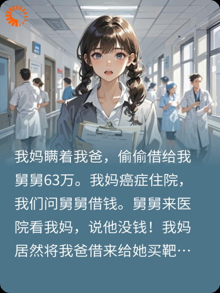 妈妈将自己救命钱给舅舅买房