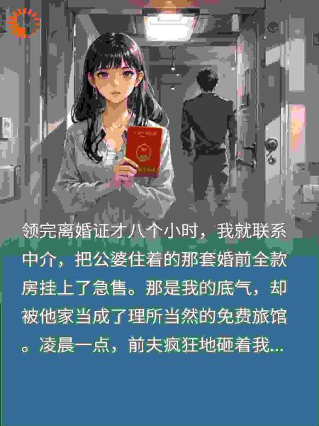 离婚8小时卖房，前夫凌晨1点砸门怒吼，下一秒他傻眼了