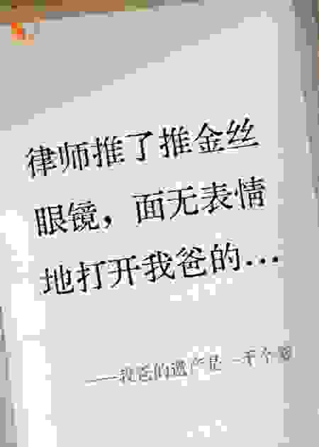 我爸的遗产是一千个爹