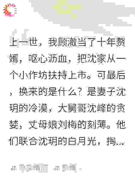重生赘婿：我含笑看妻子一家走向覆灭